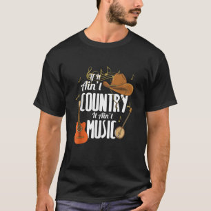 Country Music T-shirt Guitar Cowboy Casquette Coun