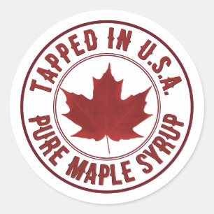 Country Name Red Leaf Pure Maple Syrup Label