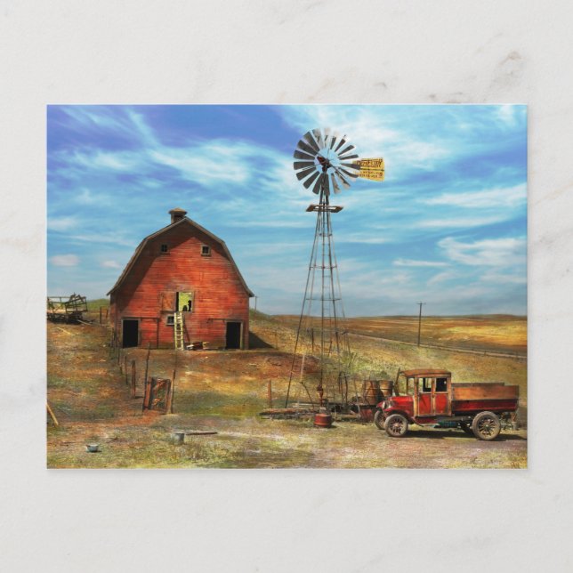 Country - ND - Dirt farming 1936 Postcard (Front)