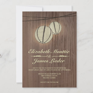 Country Night Light Wedding Invitations