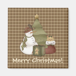 Country Nowel Christmas Magnet