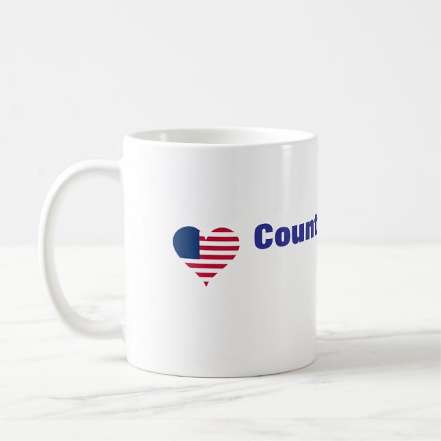 Country Over Party. Always. Classic 11 oz mug (Left)
