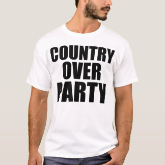 Country Over Party (black text) T-Shirt