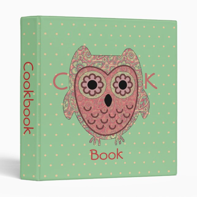 country owl cookbook binder (Front/Spine)