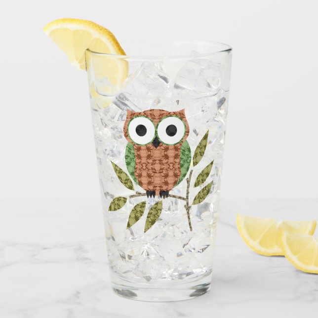 Country Owl  Glass (Front Ice)
