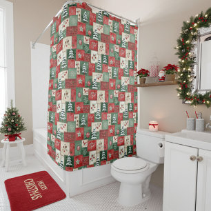 Country patchwork christmas pattern