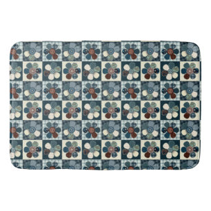 Country Patchwork Flowers  Bath Mat