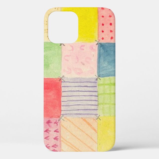 Country Patchwork iPhone 12 Coque (Verso)