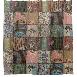 Country patchwork quilt, 3D texture.