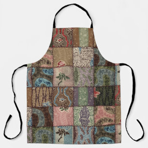 Country patchwork quilt, 3D texture. Apron