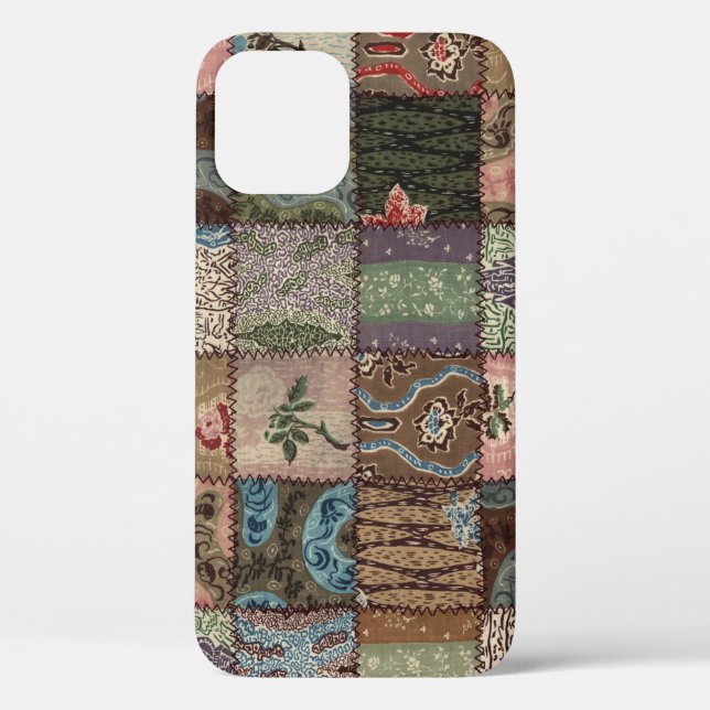 Country patchwork quilt, 3D texture. Case-Mate iPhone Case (Back)