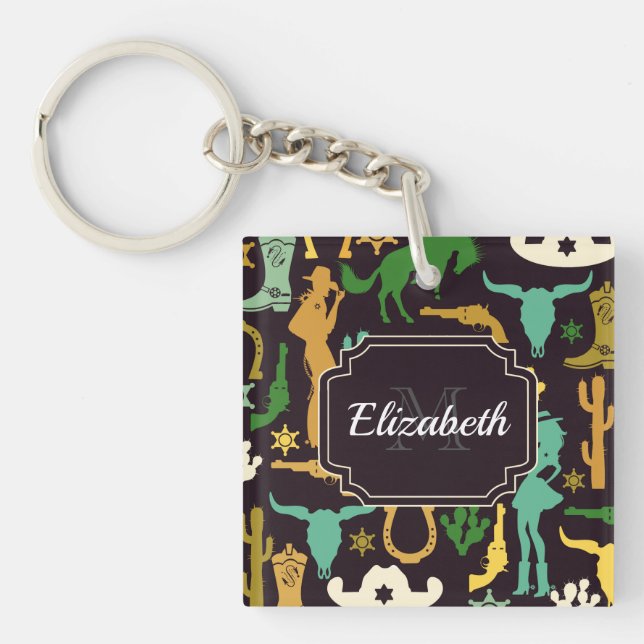 Country Pattern Keychain (Front)