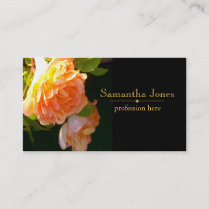 Country Peach Roses Business Card