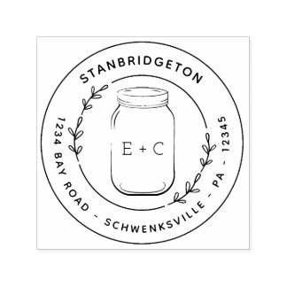 Country Personal Round Custom Return Address  Self-inking Stamp