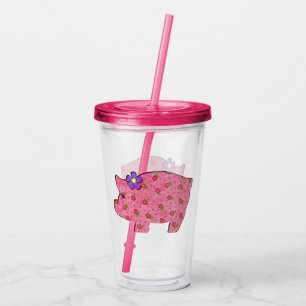 Country Pig Acrylic Tumbler