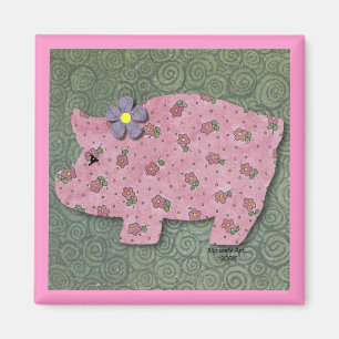 Country Pig Magnet