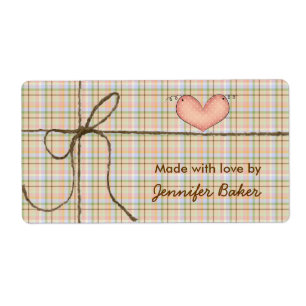 Country Plaid Tied Package Labels