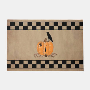 Country Primitive Pumpkin Door Mat