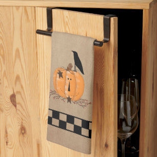 Country Primitive Pumpkin  Kitchen Towel
