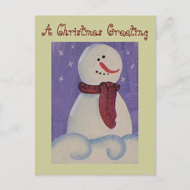 Country Primitive Snowman Holiday (Front)