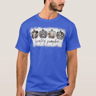 Country Pumpkin Leopard Fall Autumn Halloween Pump T-Shirt