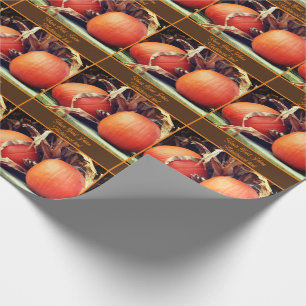 Country Pumpkins Fall Personalized Wrapping Paper