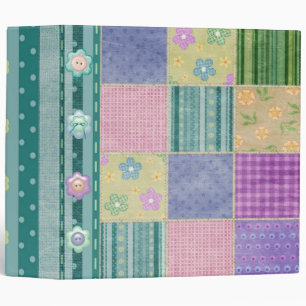 Country Quilt Patches and Buttons Binder
