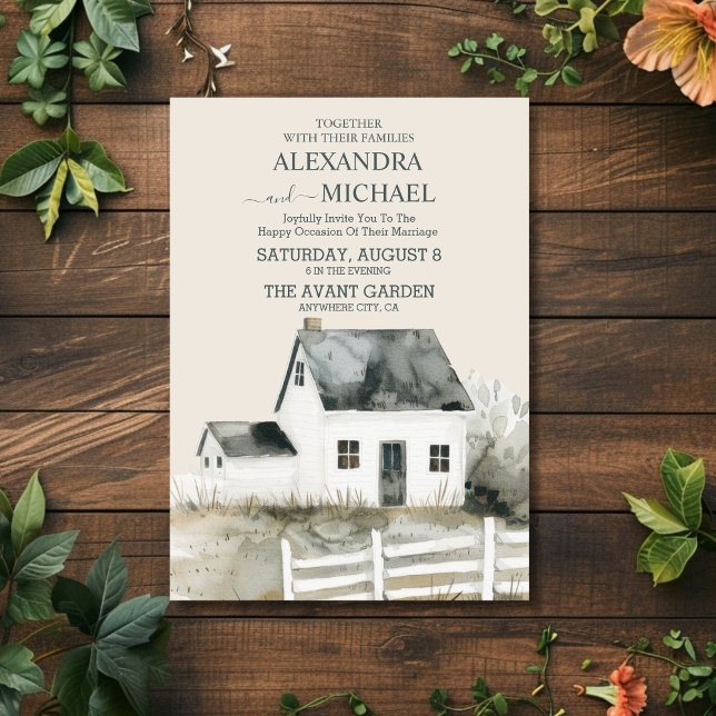 Country Ranch Farm Barn Wedding Invitation (Creator Uploaded)