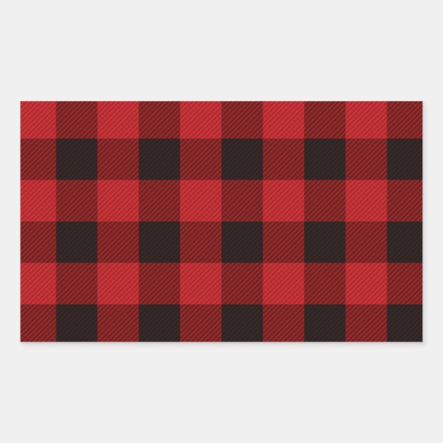 Country red and black plaid sticker (Front)