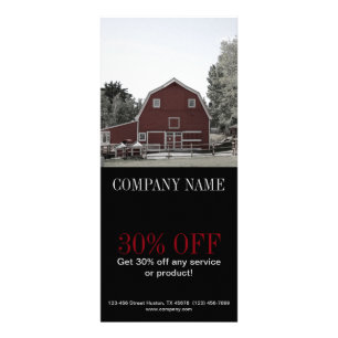 country red barn Organic farmer agriculture Rack Card