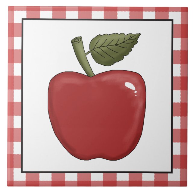 Country Red pomme carreau de cuisine (Devant)