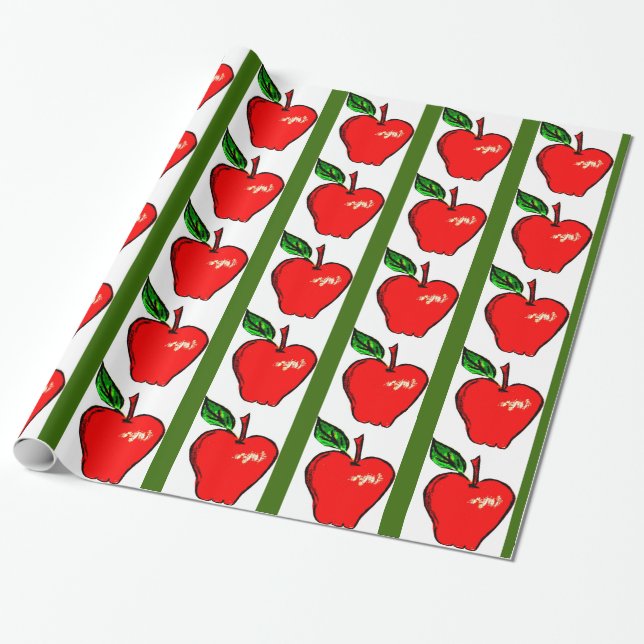 Country Red Wrapping Paper (Unrolled)