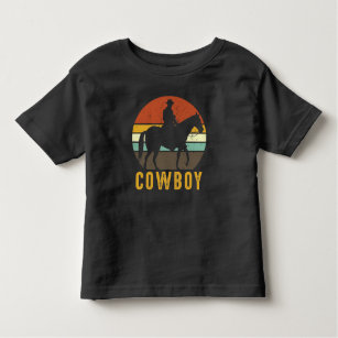 Country Retro Cowboy Western Horse Rider Toddler T-shirt