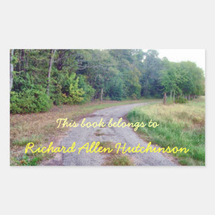 Country Road Bookplate Sticker