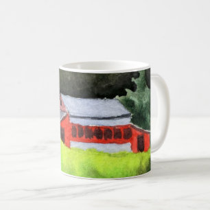 Country Road Mug rural grande grange rouge champ v