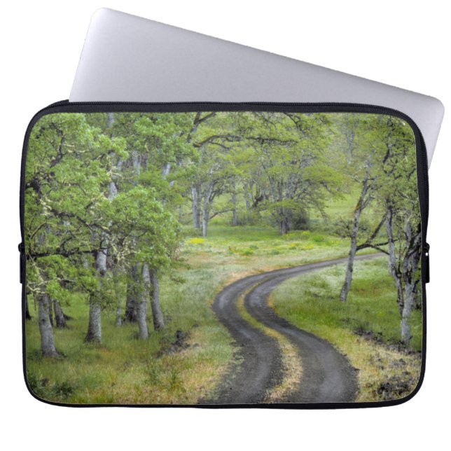 Country road through trees, Oregon Laptop Sleeve (Front)