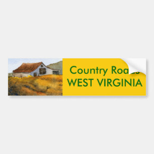 Country Roads Bumper Sticker