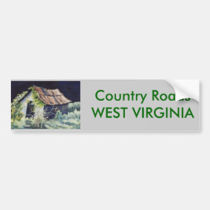 Country Roads Bumper Sticker