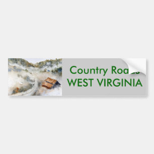 Country Roads Bumper Sticker