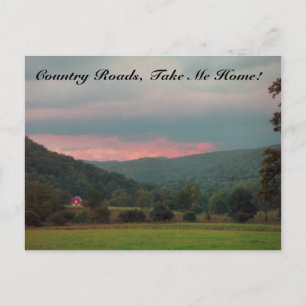 Country Roads Postcard