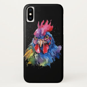 Country Rooster Chicken Watercolor Style Case-Mate iPhone Case