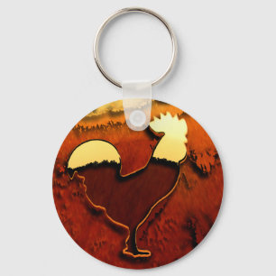 Country Rooster Keychain