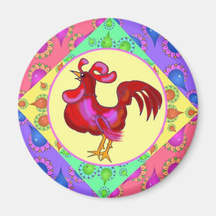 Country Rooster Magnet