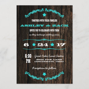 Country Russe Western Star Faire-part de mariage