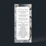 Country Rustic Birch Tree Wedding Program Template<br><div class="desc">These program templates are perfect for any couple planning a country rustic wedding celebration. The design features a birch tree background with a white overlay and easy to edit wording. The simple design can be personalized to suit your special event and will be the perfect order of service for any...</div>