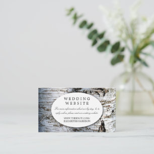 Country Rustic Birch Tree Wedding Website Insert