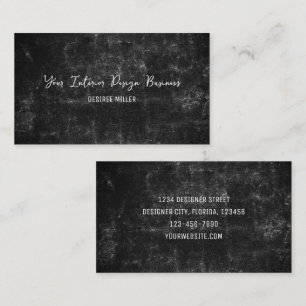 Country Rustic Black And White Vintage Texture Business Card