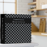 Country Rustic Black & Grey Family Recipe Binder<br><div class="desc">This simple yet elegant design adds style and grace to your kitchen, with its black and soft grey plaid country style background. Gather your favourite family recipes and add your family memories to make this a cherished keepsake. Add a name to personalize it. Makes a great bridal shower, Christmas or...</div>