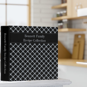 Country Rustic Black & Grey Family Recipe Binder