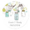 Country Rustic Blue Mason Jar Wedding Sticker